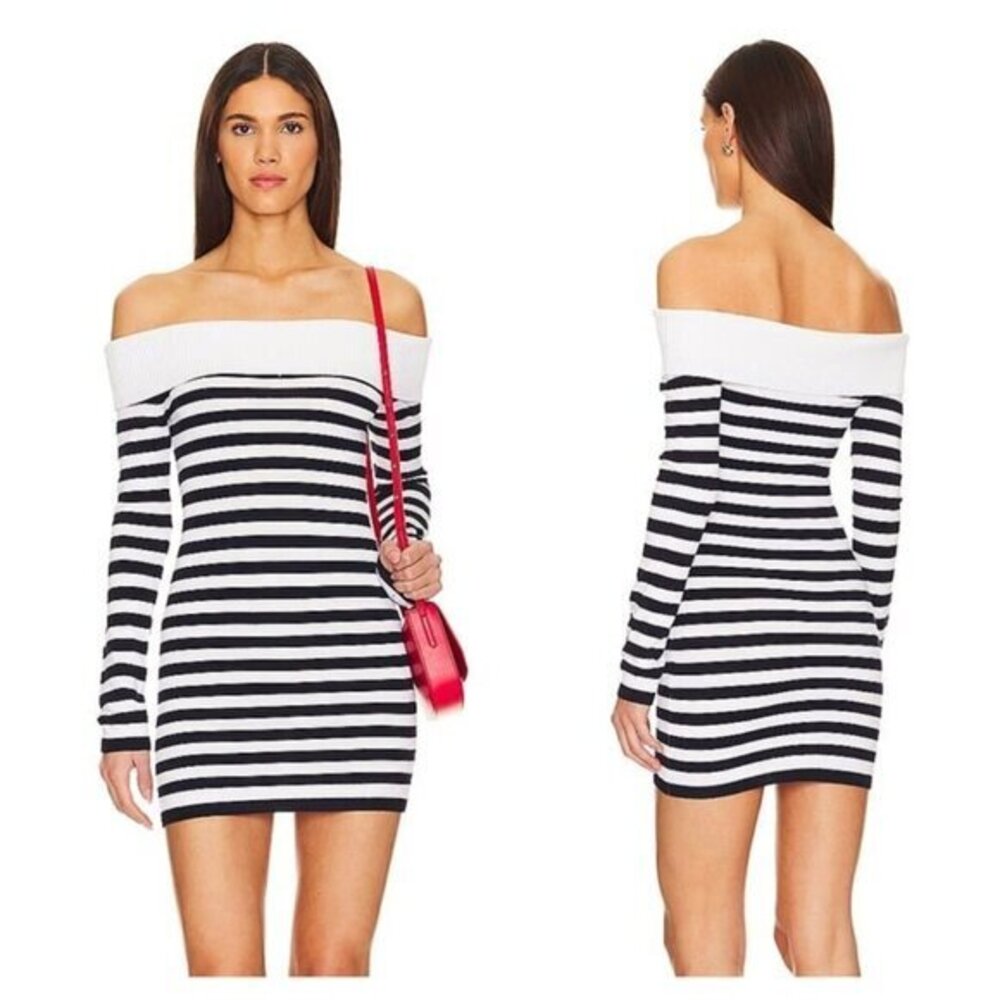 Lovers and Friends Aradi Dress - Navy & White